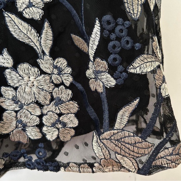 NWT Lulus Constance Black Floral Embroidered Strapless Midi Dress - M - Picture 10 of 10